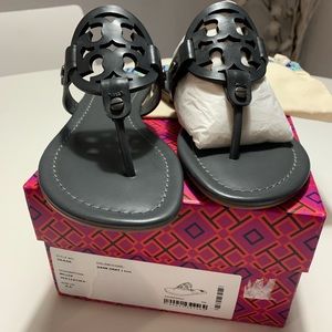 New Tory Burch Miller sandal dark gray size 6.5